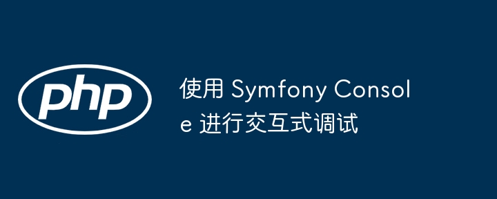 使用 Symfony Console 进行交互式调试插图