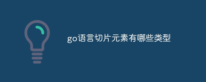 go语言切片元素有哪些类型插图