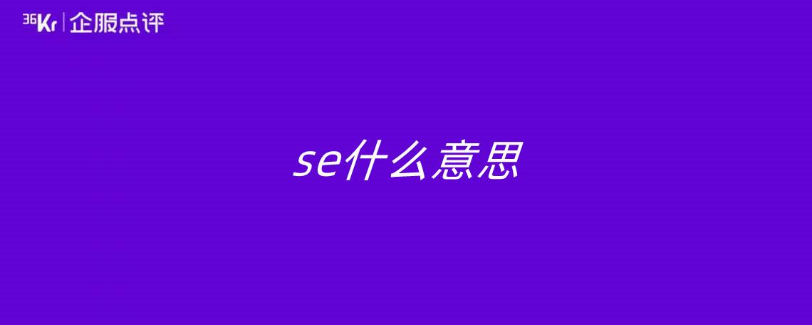 SE在网络语境中通常指的是什么？插图2