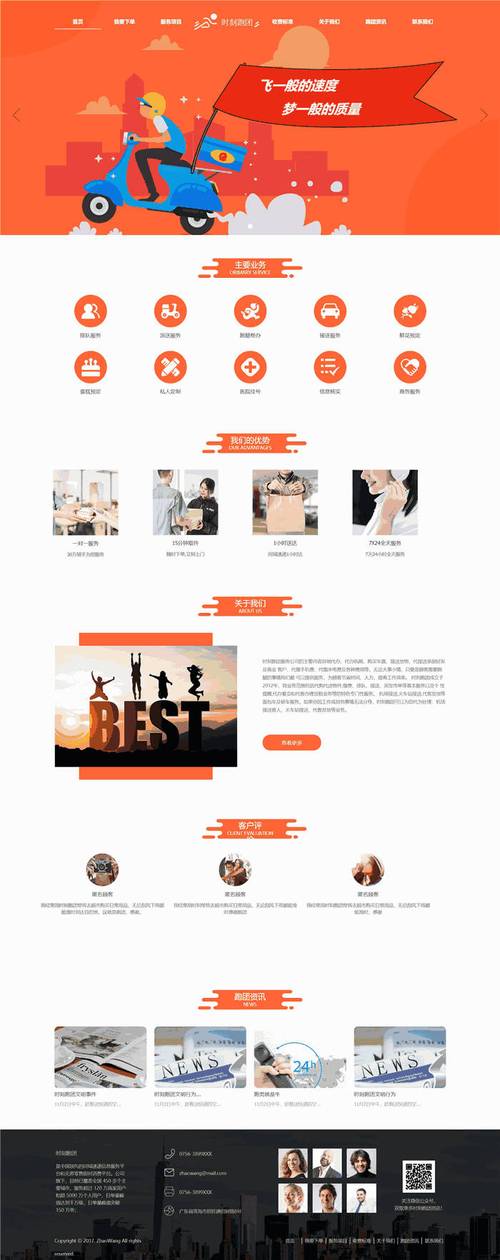 跑腿公司网站模板_网站模板设置插图4