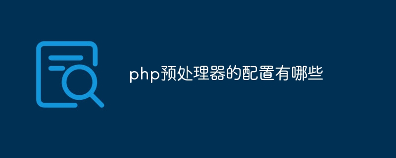 php预处理器的配置有哪些插图