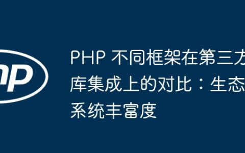 PHP 不同框架在第三方库集成上的对比：生态系统丰富度