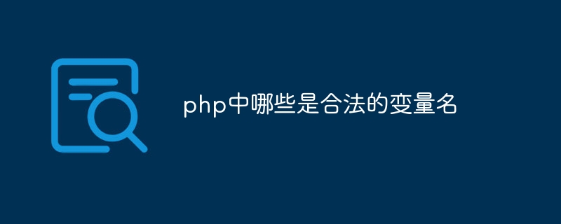 php中哪些是合法的变量名插图