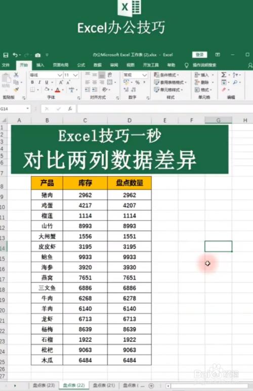 如何利用表格工具快速识别两组数据的不同之处？插图