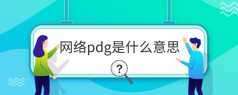 网络pdg究竟指的是什么？插图