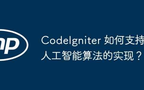 CodeIgniter 如何支持人工智能算法的实现？