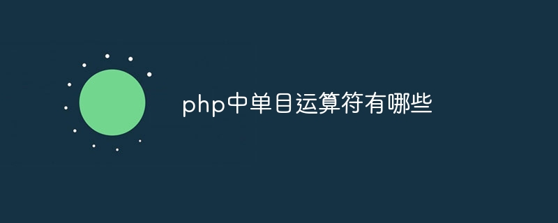 php中单目运算符有哪些插图