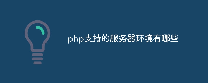 php支持的服务器环境有哪些插图