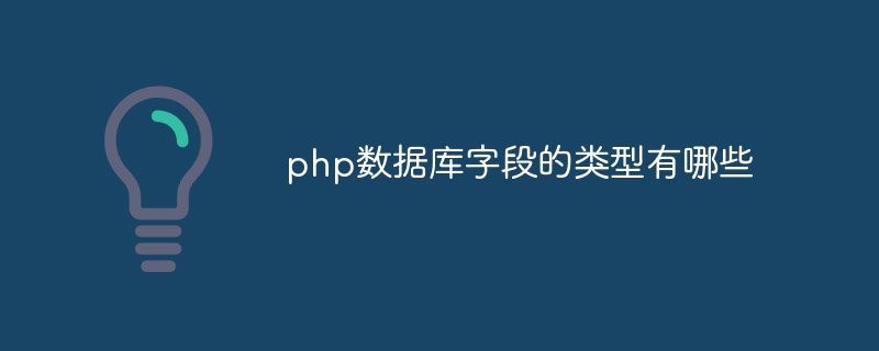 php数据库字段的类型有哪些插图