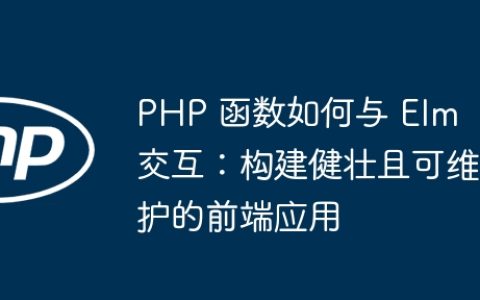 PHP 函数如何与 Elm 交互：构建健壮且可维护的前端应用