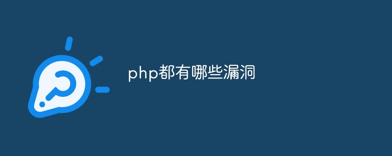 php都有哪些漏洞插图