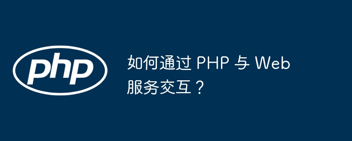 如何通过 PHP 与 Web 服务交互？插图