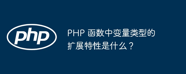 PHP 函数中变量类型的扩展特性是什么？插图