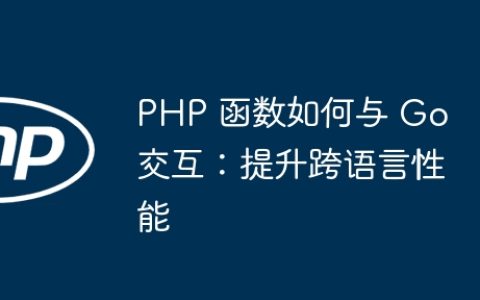 PHP 函数如何与 Go 交互：提升跨语言性能