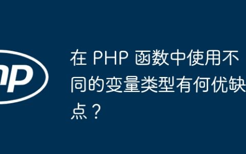 在 PHP 函数中使用不同的变量类型有何优缺点？