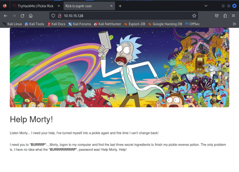 Desafio Pickle Rick - TryHackMe插图2