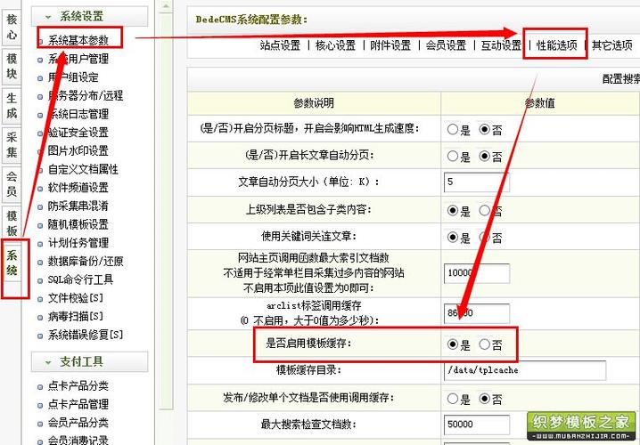 如何优化DedeCMS系统的性能选项设置？插图2