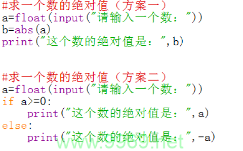 如何在Python中实现取绝对值功能？
