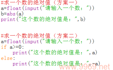 如何用Python计算数值的绝对值？